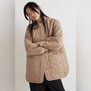 Madewell Tan Quilted Puffer Jacket